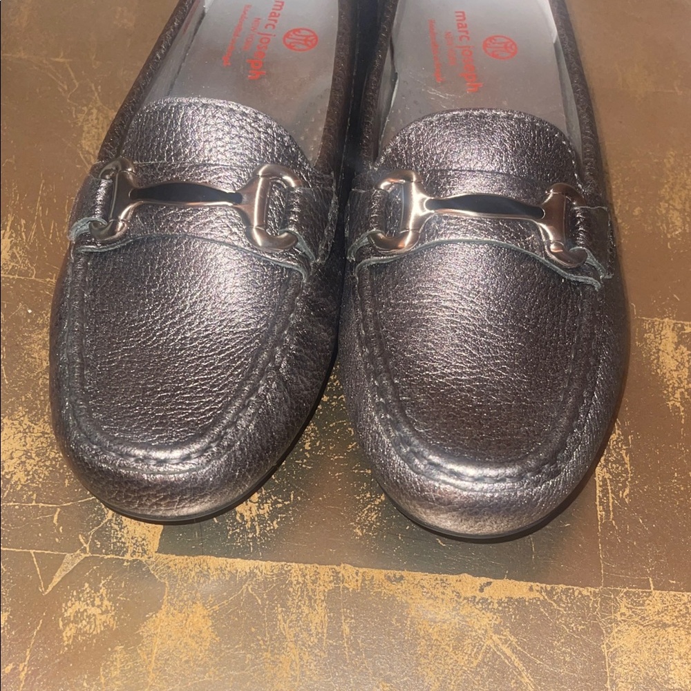 Marc Joseph Silver Textured Loafers - Picture 13 of 16